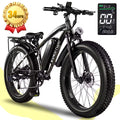 EOEOTWO 26" Fat Tire Electric Bike for Adults, 1000W Motor 1500W Peak, 48V 15Ah Battery, 34 MPH Max Speed, Up to 60 Miles Long Range