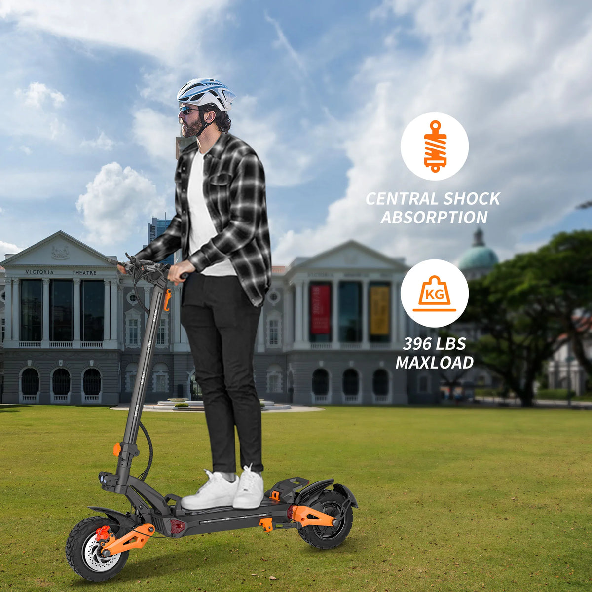 EU Warehouse Off-Road E Scooter Dual Motor Powerful Foldable Electric Scooter