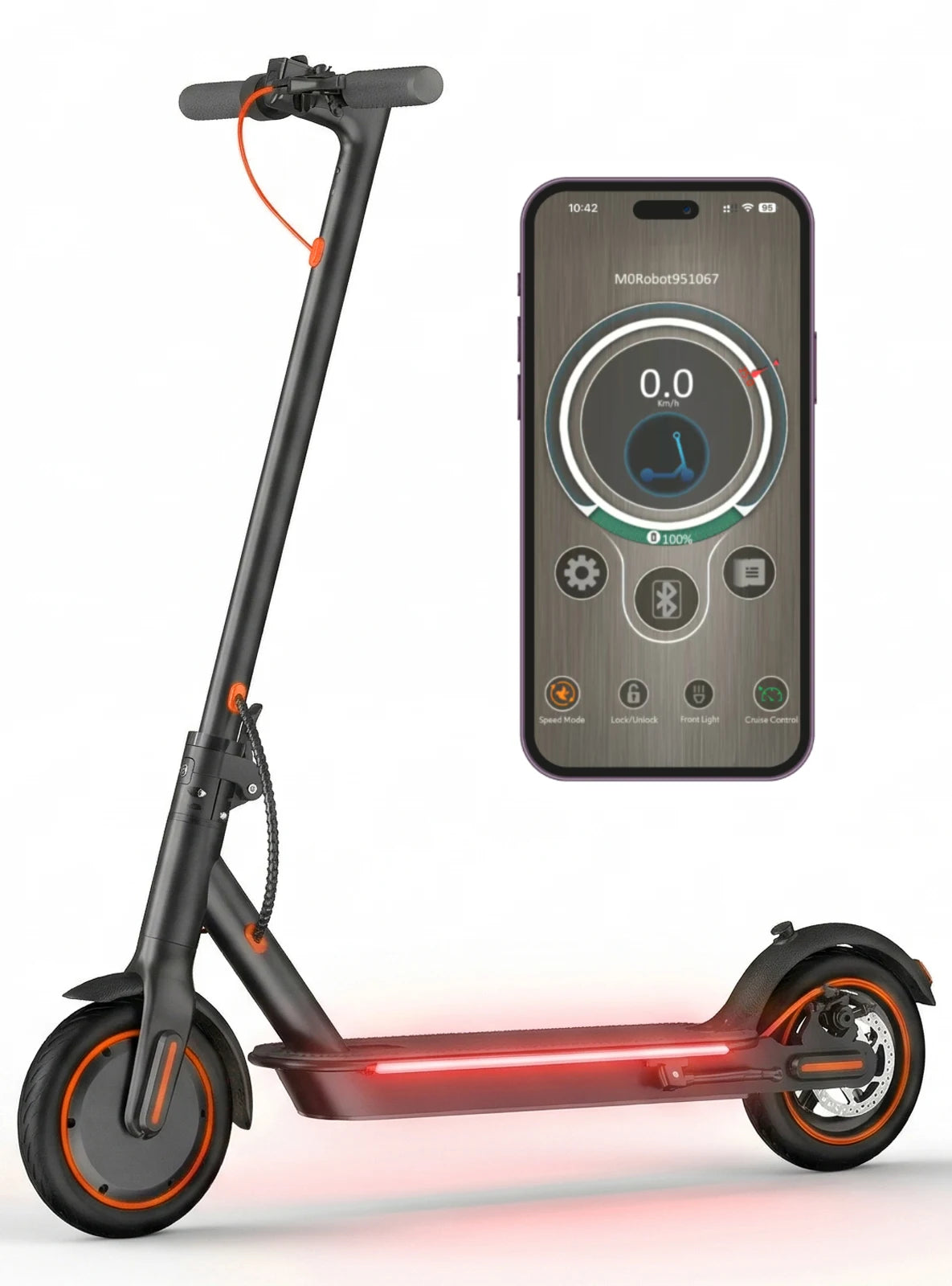 350W Electric Scooter for Adults, 18Miles Long Range,Max 30KM/H Speed, 8.5in Honeycomb Tire