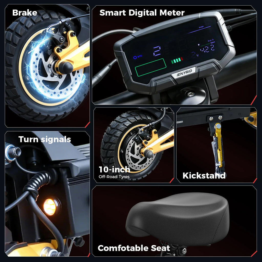 2025 Hot Selling Big Power Electric Scooter IENYRID ES1 Dual Motor Fat Tire Outdoor Scooters Adult Using