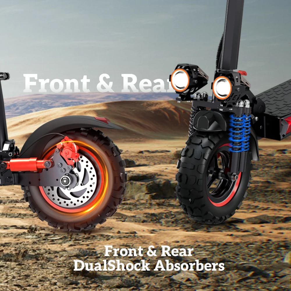 Electric Scooter for Adults - 11" Off-Road Tires, 50km/h, 65km Range, Foldable & IPX5  Escooter