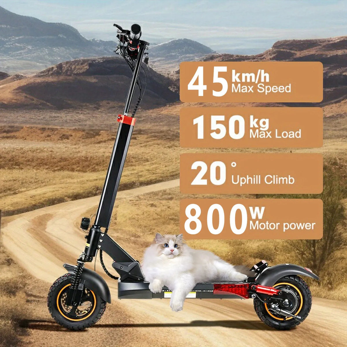 48V 10 Inch Two-wheel Folding Electric Scooter Freeboy Dual Suspension off Load Seat