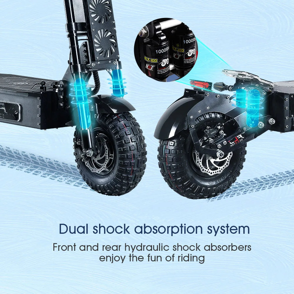 FLJ X14 72V Two Motors Escooter with Removable Battery High Powerful Electric Scooter