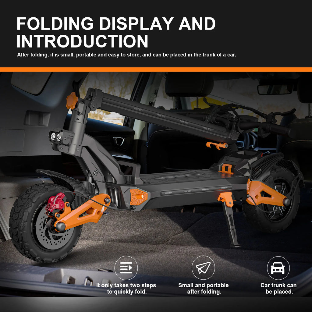 EU Warehouse Off-Road E Scooter Dual Motor Powerful Foldable Electric Scooter