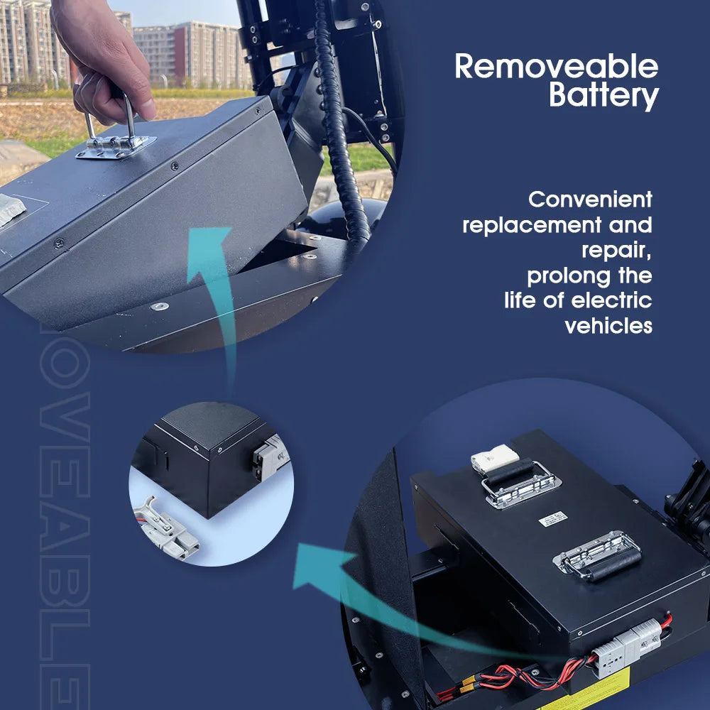 FLJ X14 72V Two Motors Escooter with Removable Battery High Powerful Electric Scooter