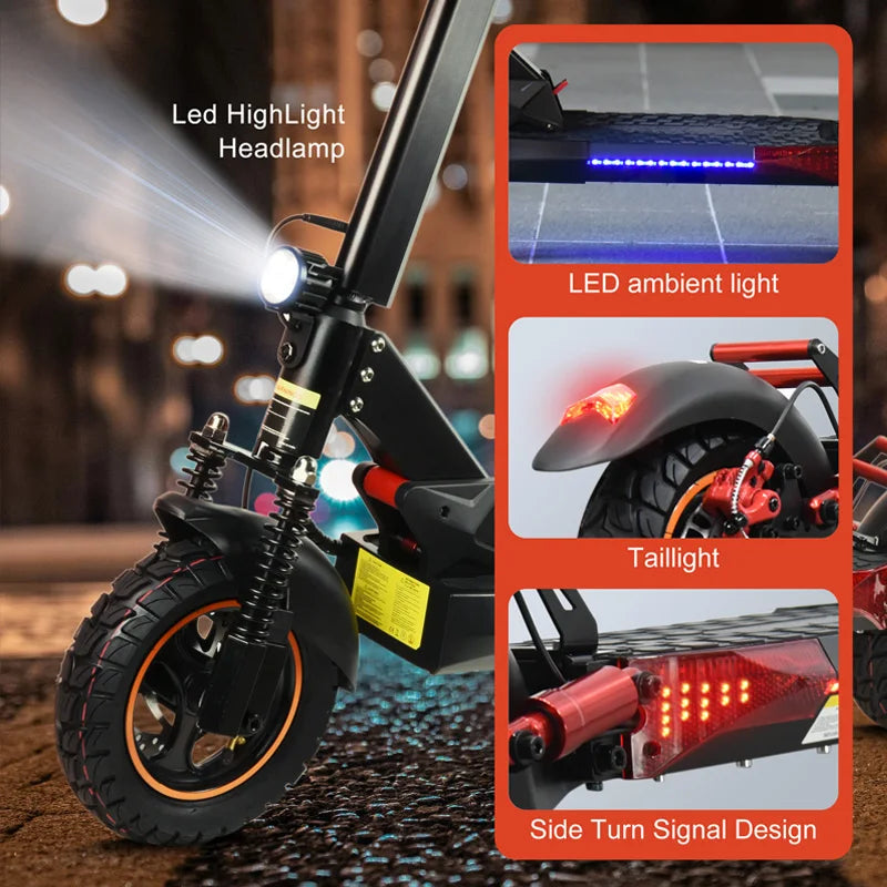 48V 10 Inch Two-wheel Folding Electric Scooter Freeboy Dual Suspension off Load Seat