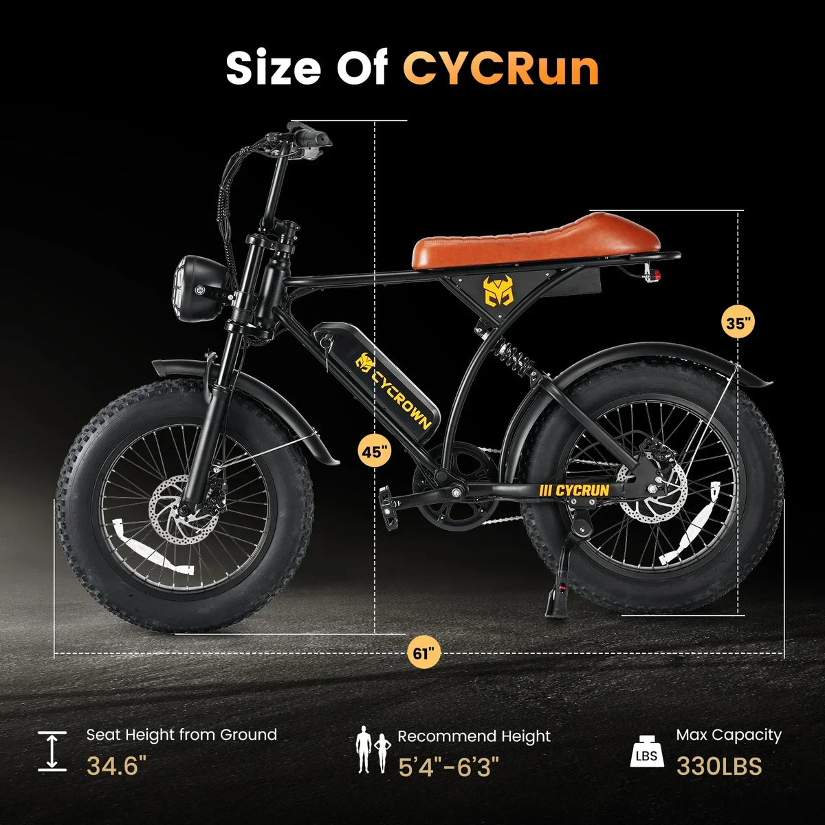 Cycrown RUN Fat Tire E-Bike