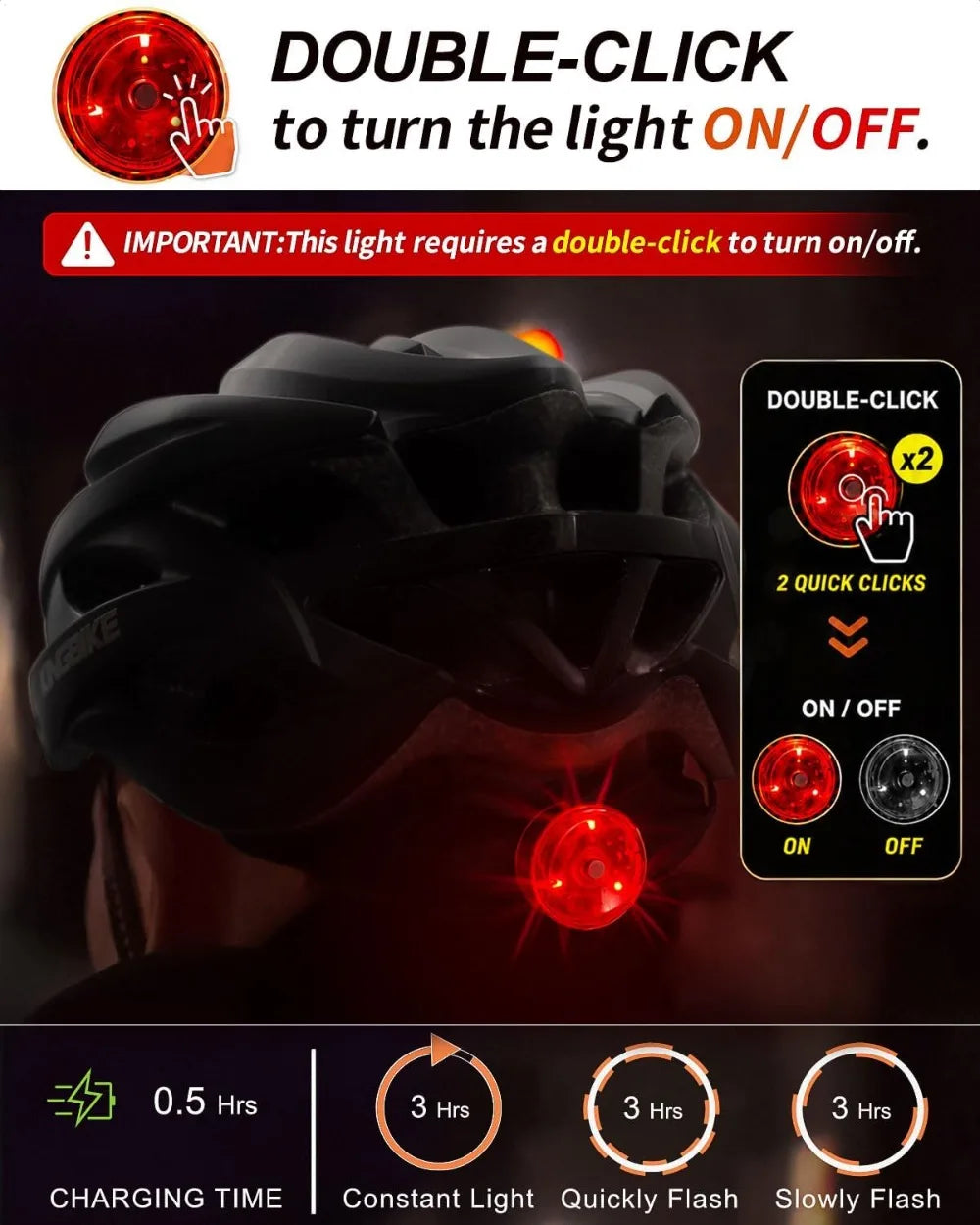 USB Light Bike Helmet