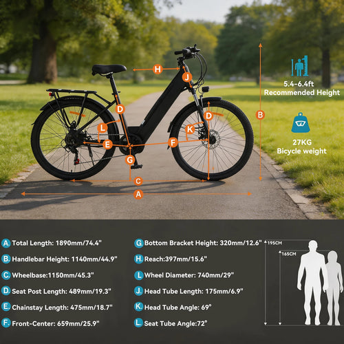 26″ Electric City Bike