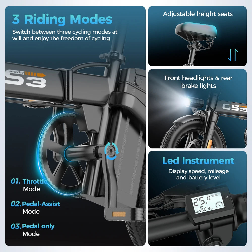 14″ Foldable Electric Bike